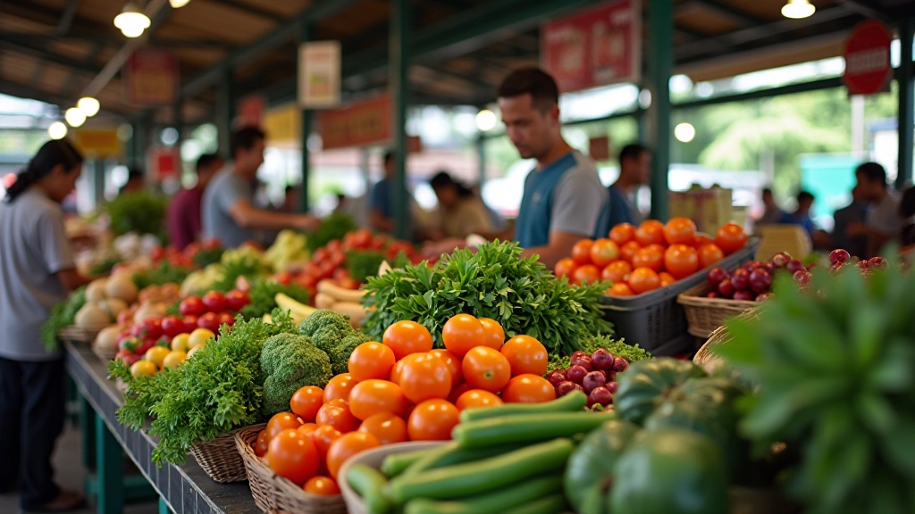 Malaysian market showing diverse food prices tracked by CPI monitoring